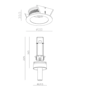 Alternative view of Sleekfit Pipe – Inbouwspot – Warm White 3000K - Zwart