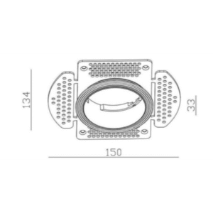 Alternative view of Sleekfit trimless mounting kit