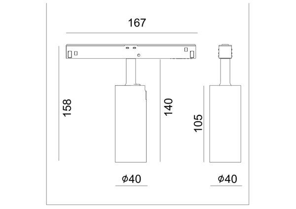 Tuup - spot voor 48V trackrail – Warm White 3000K – Zwart - DALI - Afbeelding 2